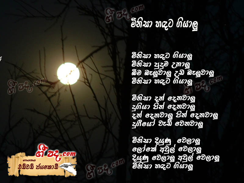 Download Minisa hadata Edward Jayakodi lyrics