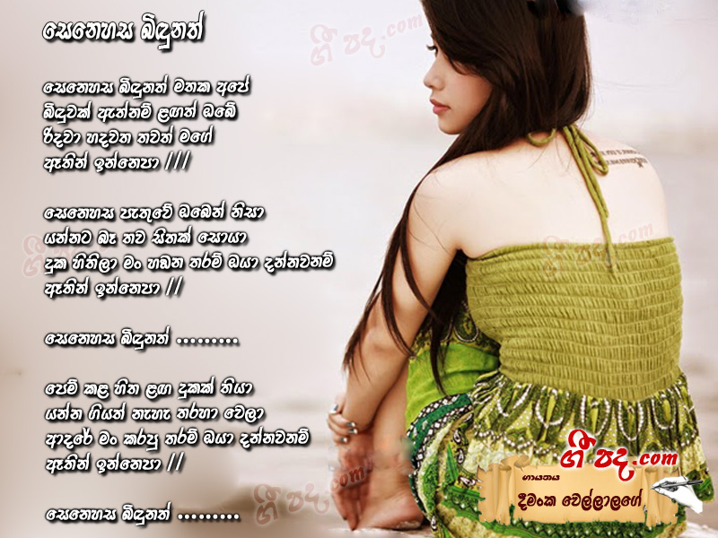 Download Senehasa Bidunath Dimanka Wellalage lyrics